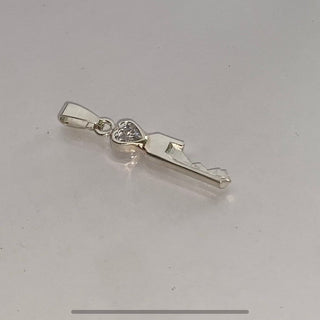chastity-shop Silver Heart key with cylinder lock